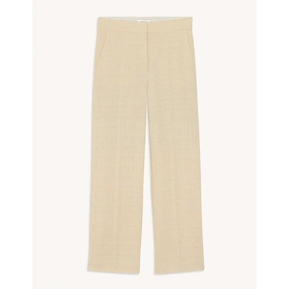 SANDRO Women's Tweed Trousers Size 34/US 0-2 In Ivory - Picture 2 of 10